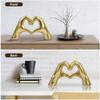 Resin Sculpture Figurines Art Crafts Desktop Ornament Nordic Love Gesture Statues  Office Home