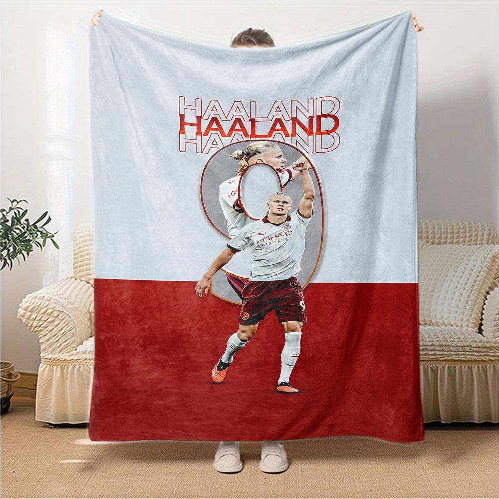 Haalands Number Jersey Blankets Flannel Printed Breathable Warm Throw Blanket for Home Office Bedspreads 0708a84
