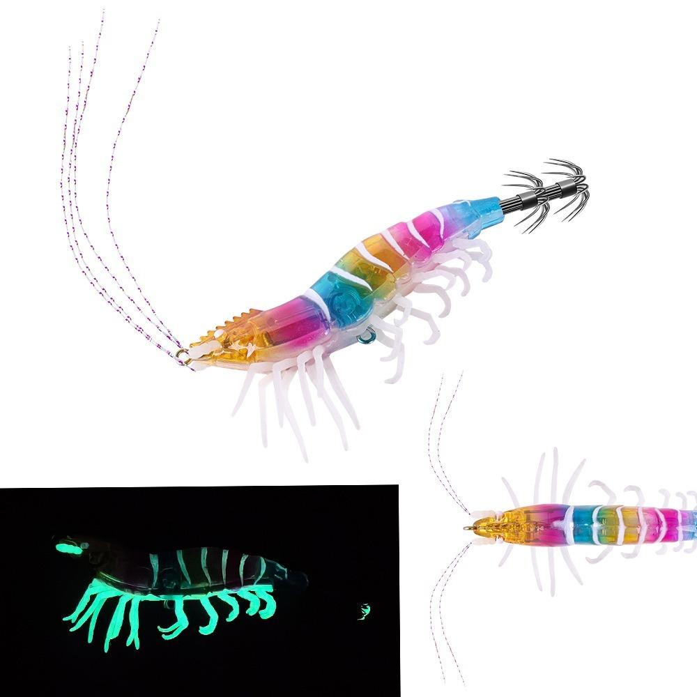 Luminous Squid Jig 7g/12g Octopus Bait Shrimp Slow Sinking Lure Octopus Fishing