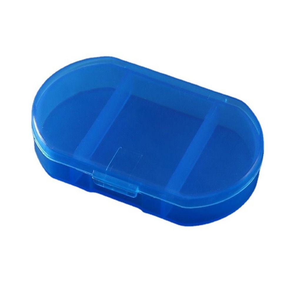 Three Compartments Mini Pill Box Moisture-proof Pill Case Vitamin Supplements