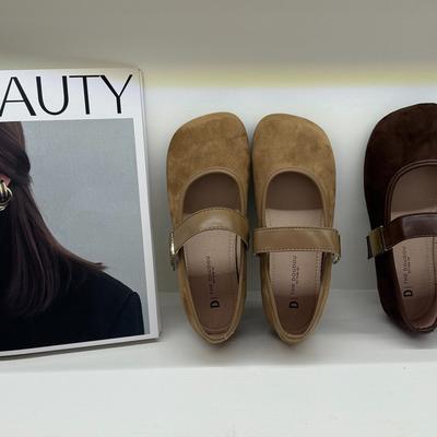 Туфли Мэри Джейн женские 2025 весна новые Мори ретро круглый носок одинарные туфли женские плоские повседневные уродливые туфли Бокен