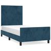 Bed Frame without Mattress Dark Blue 80x200 cm Velvet