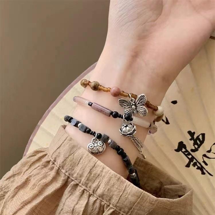 Lotus Butterfly Stylish Bracelet Retro Artistic Design Perfect For Summer Gifts