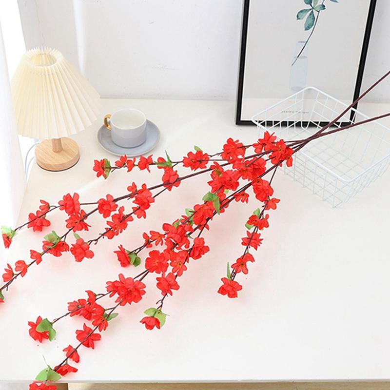 Букет искусственных цветов сакуры для садовой вечеринки, свадьбы, украшения для дома, декора комнаты, искусственные цветы, украшение для вазы на столе