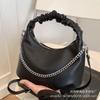 2025 Spring Premium Sense Popular Bag Women's Handbag Textured Chain Commuter One Shoulder Crossbody Dumpling Bag
