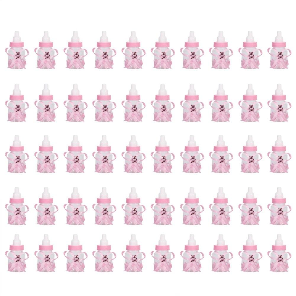 2 Colors 50Pcs Candy Chocolate Bottles Box For Baby Shower Party Favors Gifts Decorations