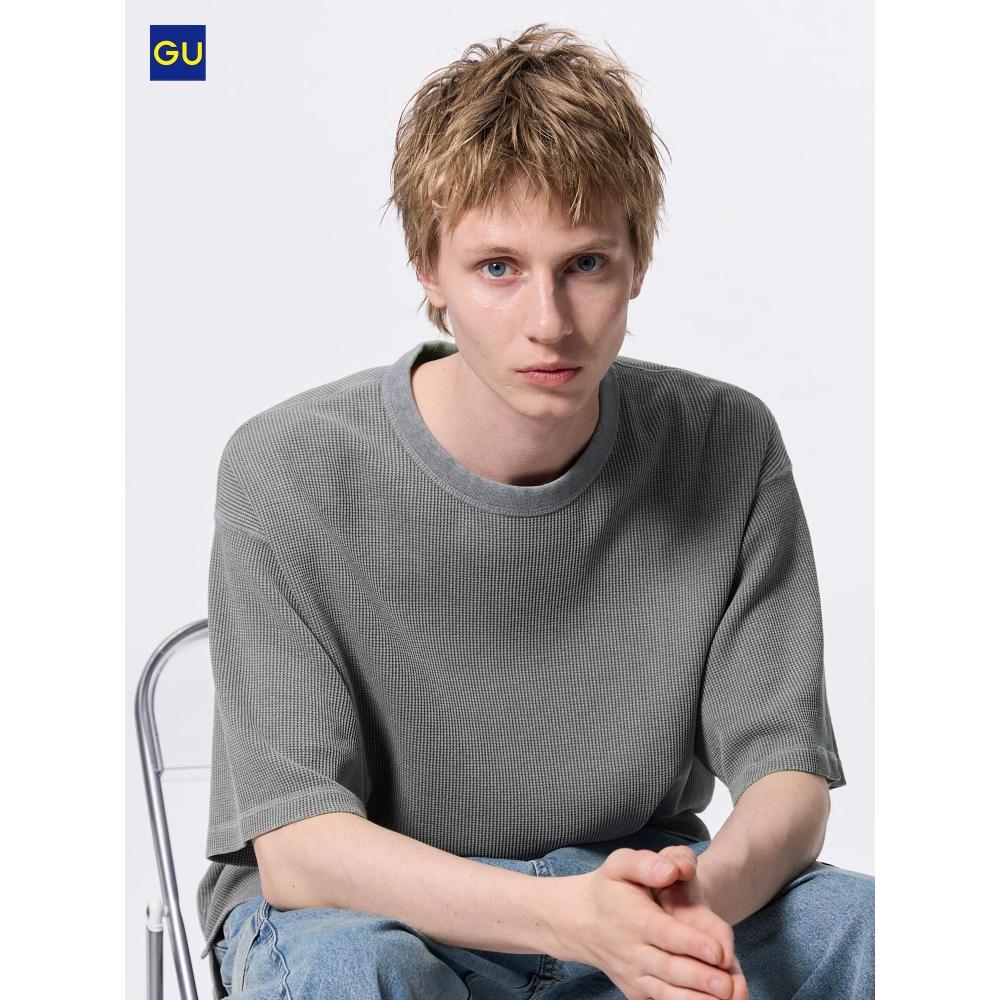 Uniqlo Футболка Gu Wash Waffle Box City, часть 5 