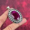 Ruby Pendant Gemstone Jewelry, 925 Solid Sterling Silver Handmade Pendant, Latest Design Jewelry