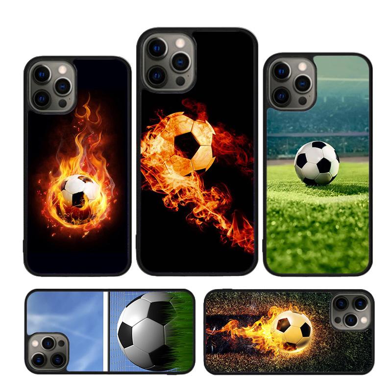 Огненный футбольный чехол для телефона iPhone 17 Air 16 Coque 15 14 12 13 PLUS 11 PRO MAX Задняя крышка Fundas Shell