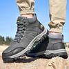 Бренд Мужские ботинки Водонепроницаемые кожаные кроссовки Супер теплые мужские ботинки Уличные мужские походные ботинки Рабочая обувь Размер Кемпинг Охота