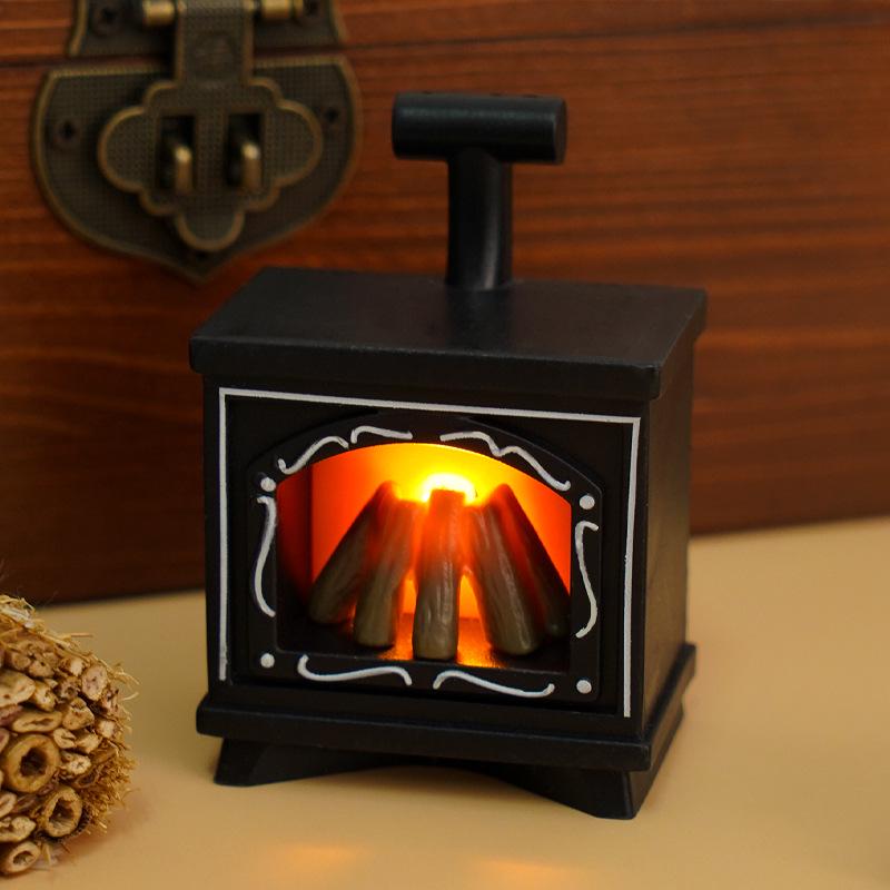 Светодиодный ретро каминная свеча кукольный домик свет - имитация пламени, атмосфера, ночник