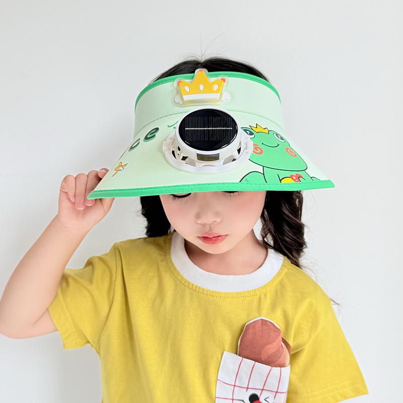 Солнечная шляпа-вентилятор Детская шляпа от солнца Мальчики и девочки Летняя УФ Шляпа-цилиндр с небом Детская шляпа от солнца