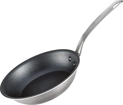 Hokuriku Aluminum Meister Clad Сковорода с 2-слойным покрытием, совместимая с индукционными плитами, 21 см, Япония, серебристая