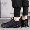 Sports Shoes Men's Shoes 2025 Spring and Autumn New Leather Waterproof and Odor Proof Casual Shoes Versatile Black Running