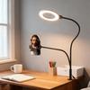 Universal Flexible Mobile Phone Holder with Selfie Ring Light Office Lazy Bracket Desk Lamp LED Light for Live Stream Fill Light