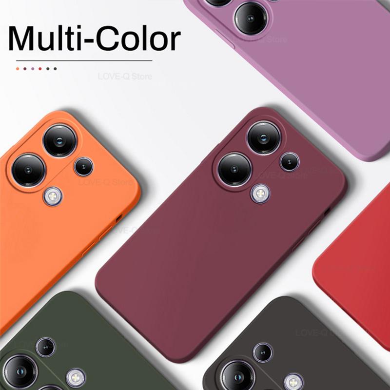 Чехол для телефона Poco M6 Pro, силиконовый однотонный защитный чехол от падений и столкновений для Xiaomi Poco M6 M 6 Pro M6Pro PocoM6 Pro