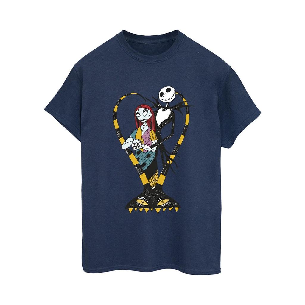 The Nightmare Before Christmas Womens/Ladies Heart Jack Cotton Boyfriend T-Shirt