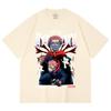 230 Gsm 100% Cotton Jujutsu Kaisen V20 Yuji Print Unisex Heavy Cotton T Shirt