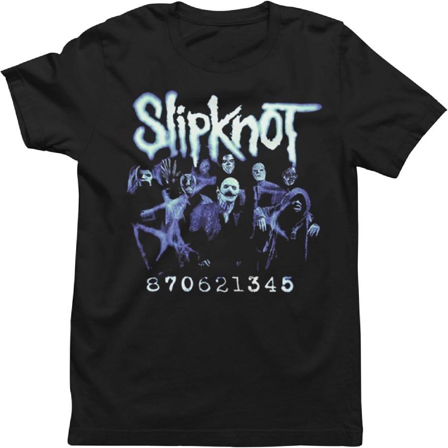 Slipknot Member Numbers Front & Back Print Adult Short Sleeve T Shirt Vintage Style Graphic Tees