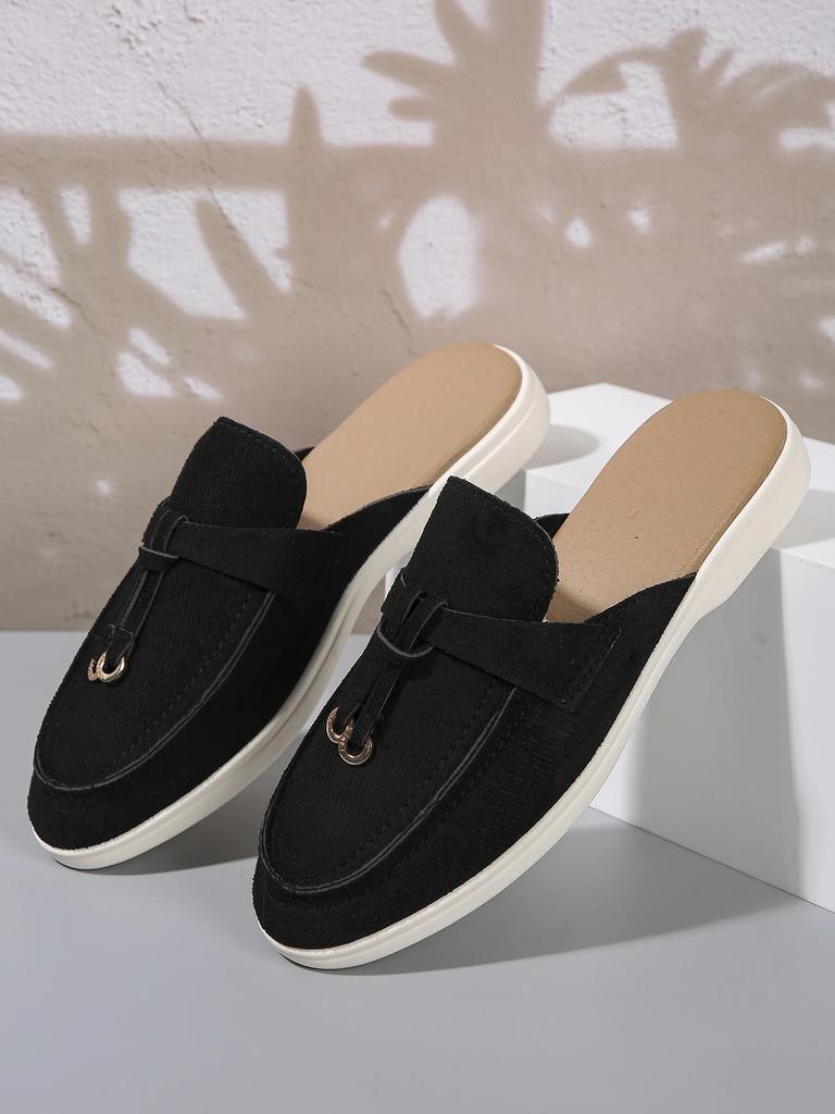New Loafer Shoes Women Soft Leather Retro Step On Thick Sole Flat Bottom Comfortable Single Designer Shoes Mary Jane Shoes
