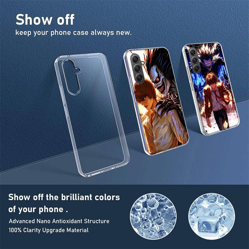 Чехол для телефона Anime Deth Note Лайт Ягами для Samsung A17 A37 A57 A07 A16 A26 A36 A56 A06 A02S A12 A22 A32 A52S A04S A14 A24 A34 A