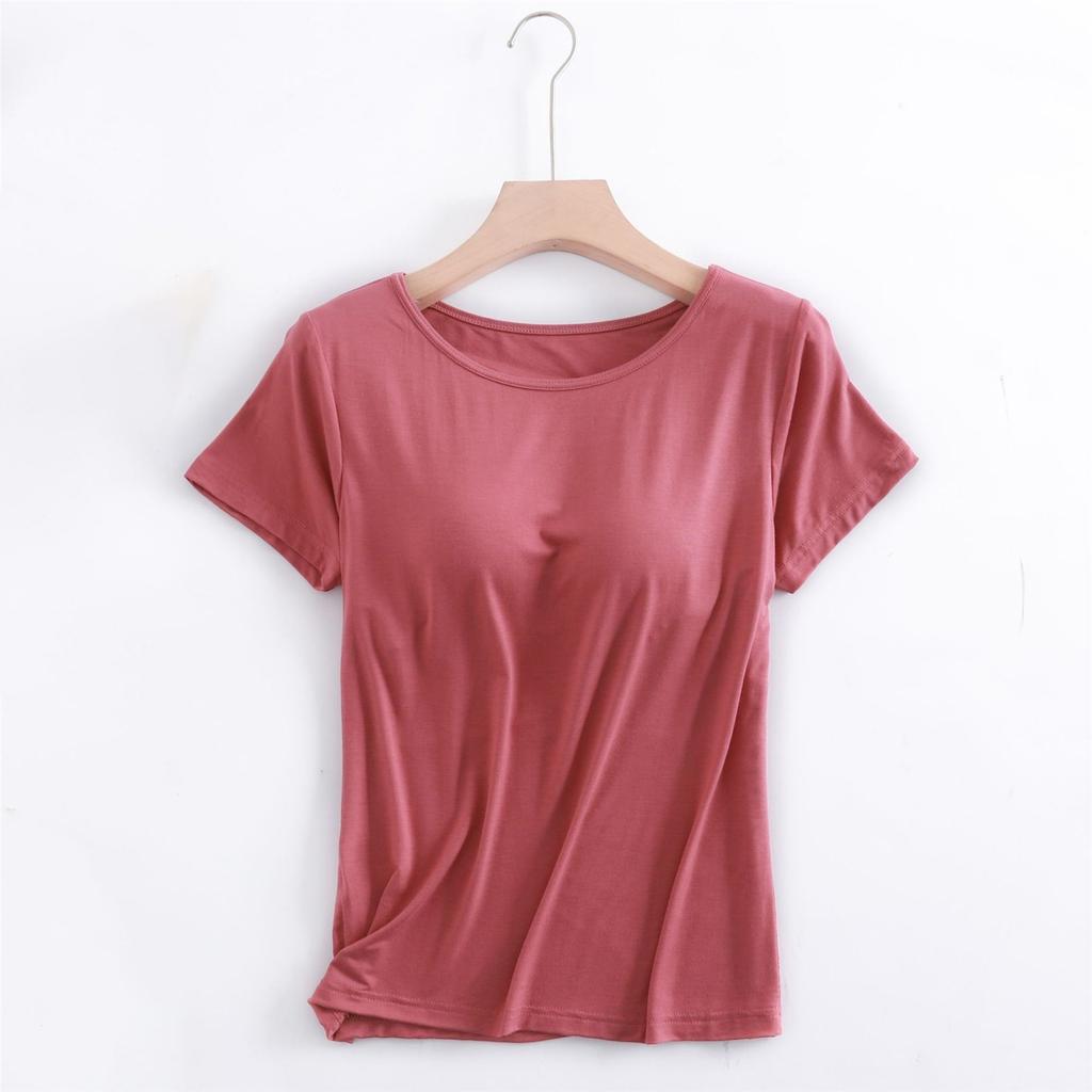 Женская однотонная рубашка на грудь с чашечкой и йогой, женская майка, нижнее белье