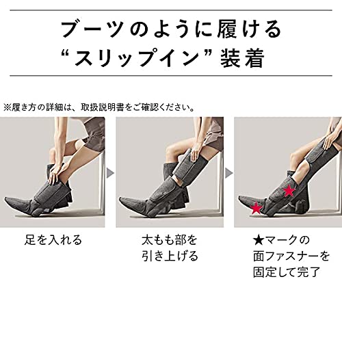 Домашний воздушный массажер Panasonic Leg Refle Feet to Thighs 5 уровней с функцией подогрева Темно-серый EW-RA190-H