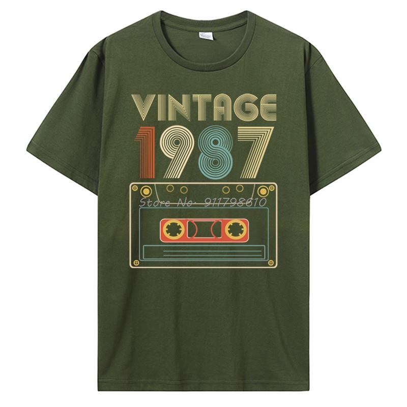 Новая мужская футболка Винтаж 1985 1986 1987 1988 1989 Футболка Женская футболка Мужские хлопковые футболки Хип-хоп Харадзюку Уличная одежда