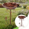 Bird Bath Birdfeeder Standing Decorative Drinker Plate Bowl Decor for Yard Lawn Garden Home