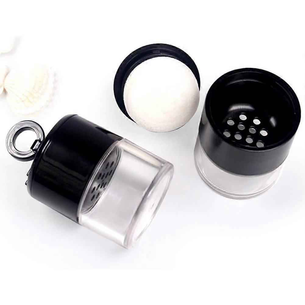 2 Pack 10g Refillable Bulk Compact Case with Puff Cap and Sieve DIY Cosmetic Foundation Compact Case