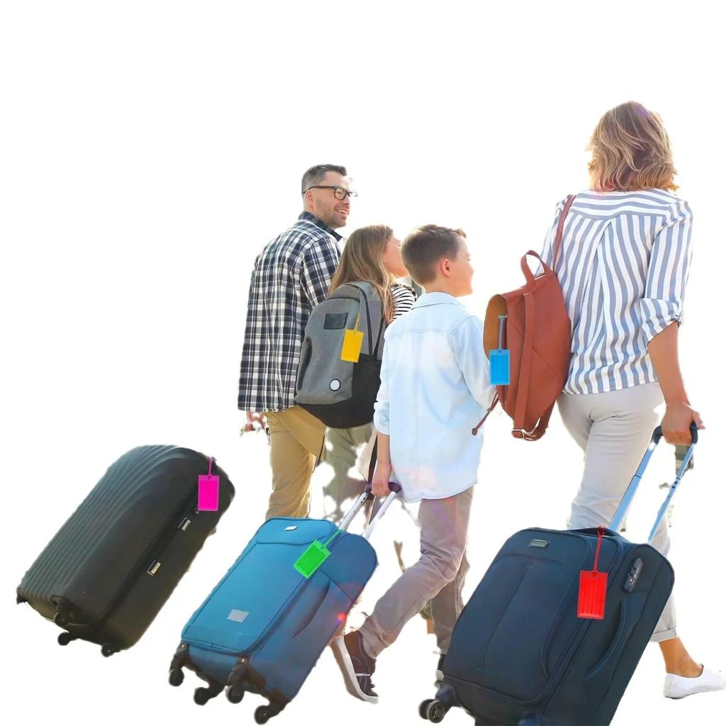 Новая красочная ПВХ симпатичная багажная бирка мягкая чемоданная багажная бирка карточка дорожная багажная бирка сумка бирки держатель удостоверения личности дорожные аксессуары