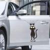 Наклейка на машину 'Царапающий кот' Забавная наклейка с черным котом для автомобиля, бампера, съемная ПВХ наклейка с котом для авто, грузовика, мотоцикла, стены, окна, холодильника, кружки, ноутбука