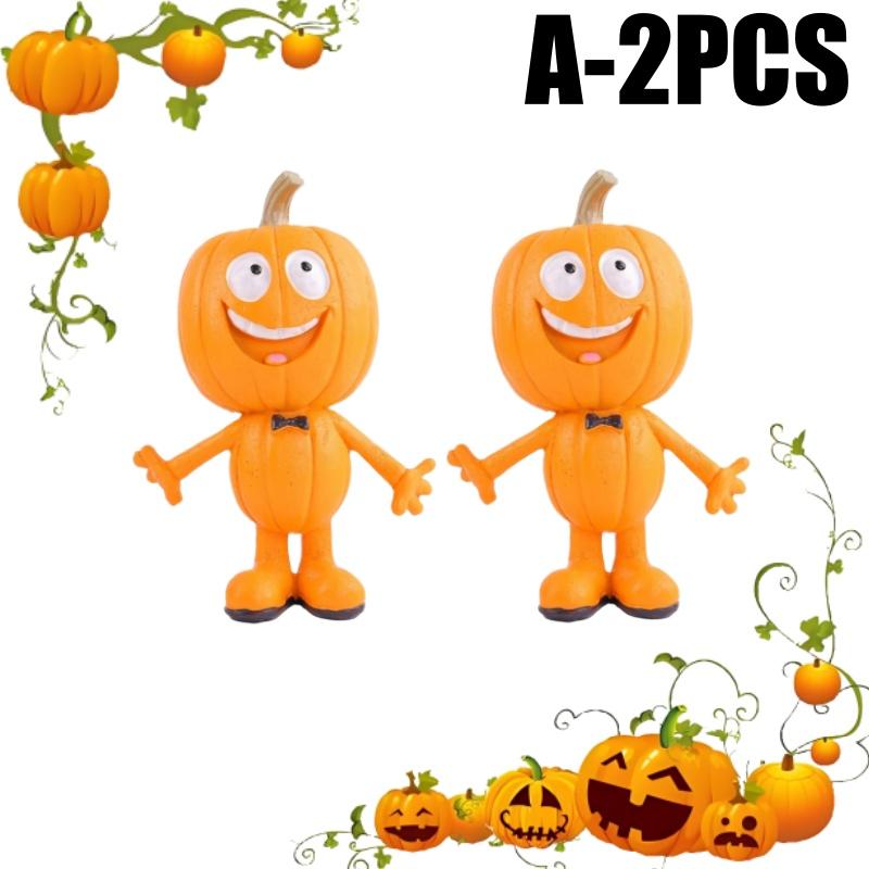 Decorative Knick-knacks Cartoon Pumpkin Man Statue Cute Figurine Resin Crafts for Halloween Decoration Evenements Kids Gift