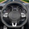Для Volkswagen Golf 6 GTI MK6 VW Polo GTI Scirocco R Passat CC R-Line 2010 Автомобильный чехол на руль черный из искусственной кожи