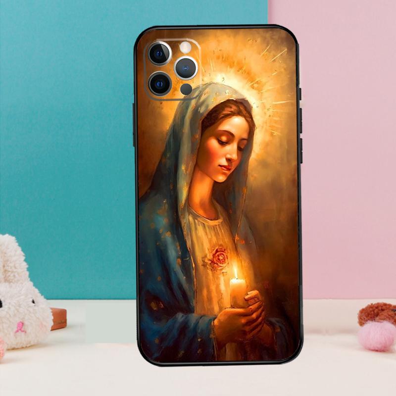 Virgin De Guadalupe Virgen Mary Phone Case For iPhone 17 Air 16 15 14 12 11 13 Pro Max 12 13 mini 15 16 Plus 16e Cover Coque