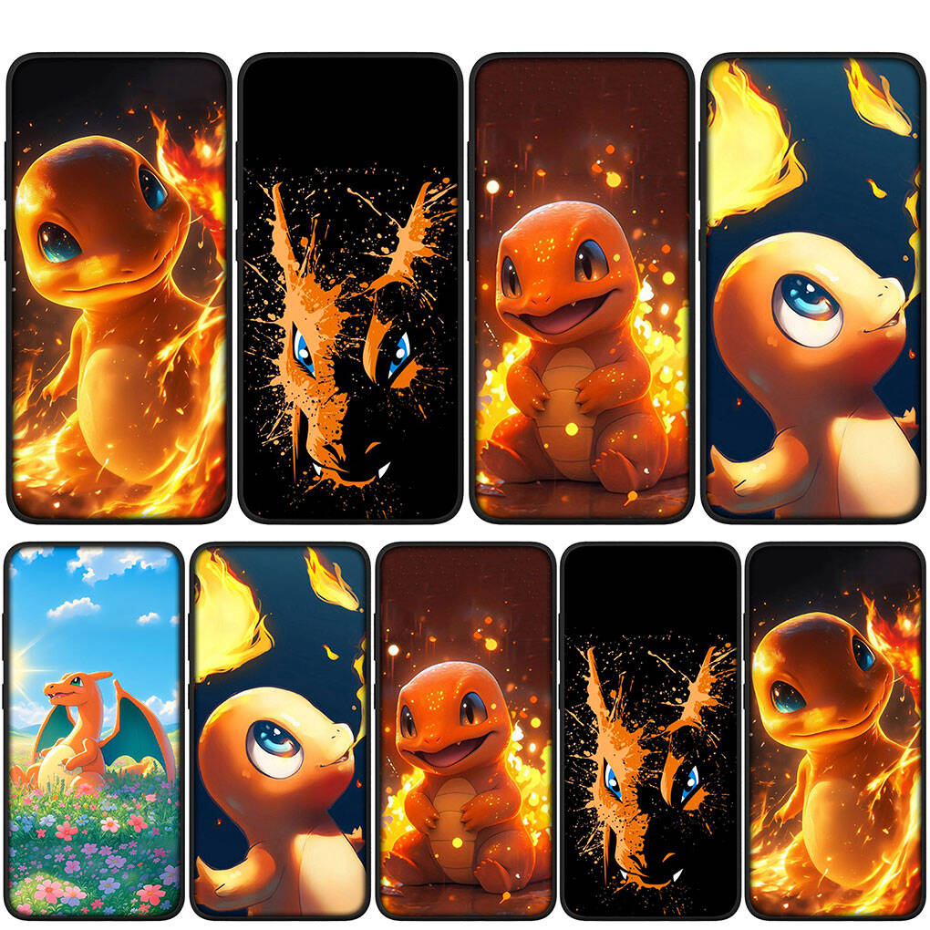 Cover for iPhone 17 16 15 Xiaomi Poco Redmi Note 14 13 12 11 Pro Max X 9 16e Samsung Galaxy S25 S24 S23 OPPO Huawei Comics Charmander Phone Case
