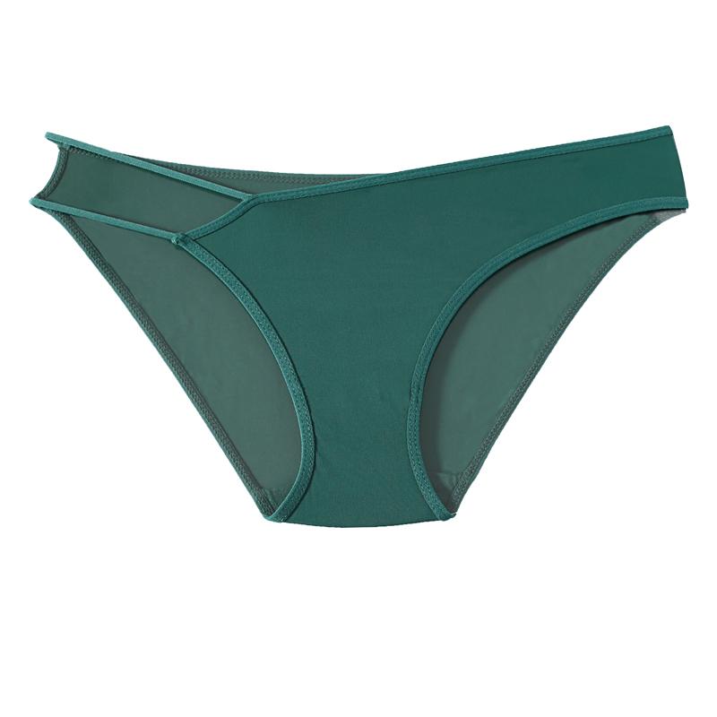 TERMEZY Women Sexy Ice Silk Panties Low-Rise Hollow Out Briefs Asymmetric Slit Underwear Breathable Comfort Intimates Lingerie