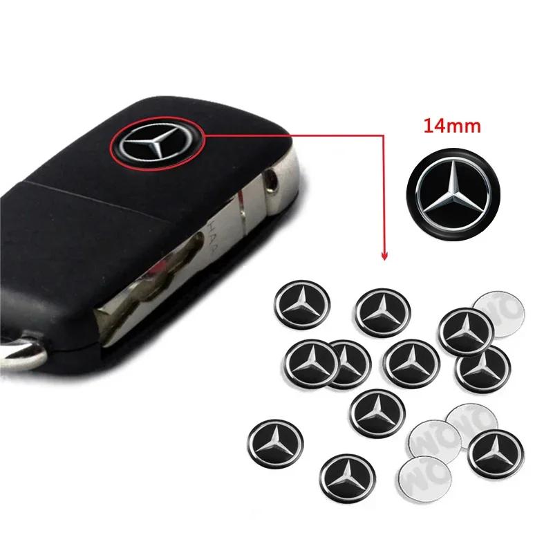 14MM Car Decorative Accessories Auto Key Decals Stickers For Mercedes Benz AMG W203 W206 W220 W205 W211 W177 W204 W213 W214 W168 ACDFJ1