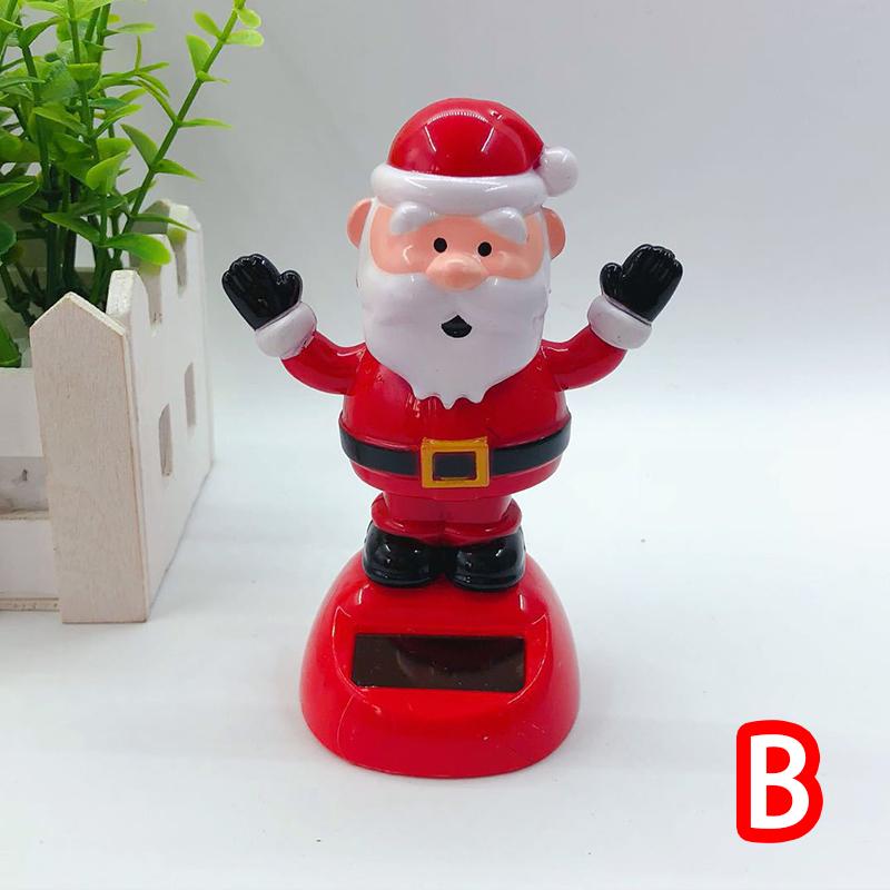 New Arrival Christmas Car Ornament Solar Ornament Bobblehead Doll Christmas Modeling Ornament Gift Creative Interior Car Supplie