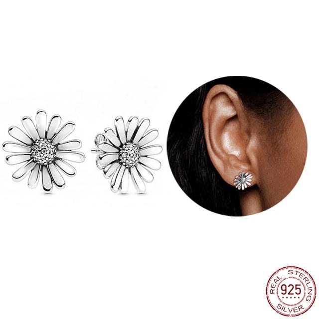 Серьги из стерлингового серебра 925 пробы, настоящее большое сердце, циркон, круглые серьги-кольца для женщин, модные серебряные серьги, ювелирные изделия, подарок