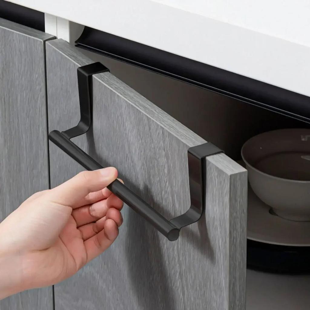 1 шт., штанга для полотенец, стальная металлическая проволока, органайзер для хранения полотенец на шкафу, вешалка для полотенец на дверь ванной комнаты, вешалка для тряпок без проколов