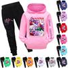 Детский худи и брюки, двухпредметный спортивный костюм, комплект свитшота с длинным рукавом и принтом