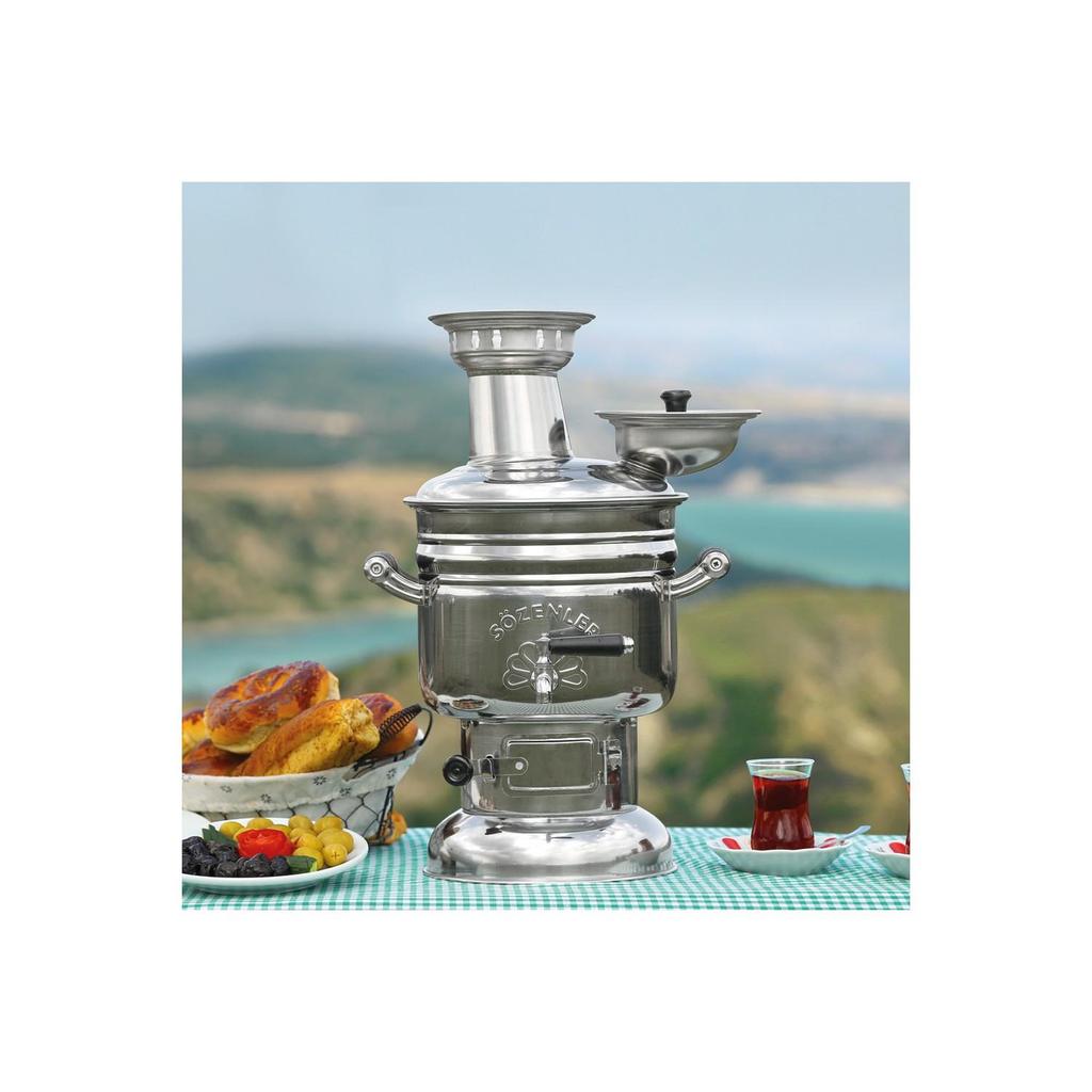 Chrome Coal Samovar 4-Liter