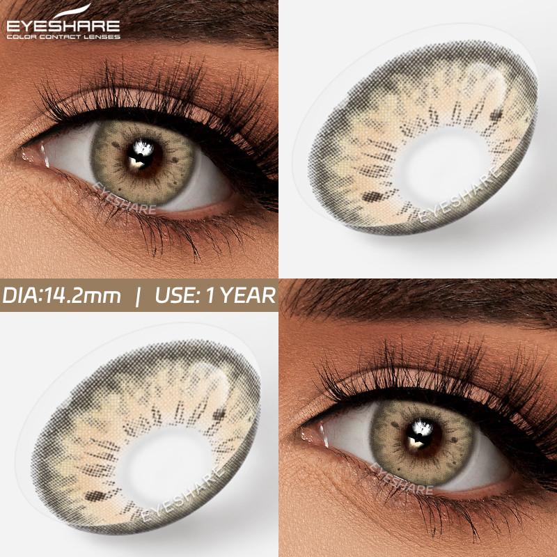 Eyeshare KING Series Dark Blue Colored Contact Lenses for Eyes Fashion Natural Yearly Lens 14.2mm 2pcs/pair