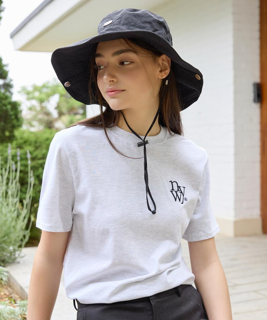 Nyuyogwogseu Классическая футболка Regular Fit_ Белый меланж