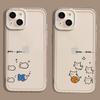 Милый Кот Рыбка Прозрачный Парный Чехол Для Телефона Для Пары Для iPhone 14 15 13 11 12 Pro XS Max 13Mini XR X SE 7 8 15 Plus Чехлы Fundas