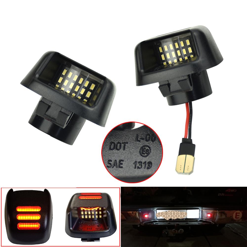 Белый, красный OLED-светильник номерного знака для Nissan Navara D40 Frontier Armada Titan Xterra Suzuki Equator