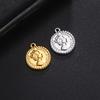 Teamer 5 шт./лот Очаровательные подвески с изображением Королевы Елизаветы для изготовления ювелирных изделий Круглый кулон из нержавеющей стали DIY Ожерелье Браслет Аксессуар для ювелирных изделий