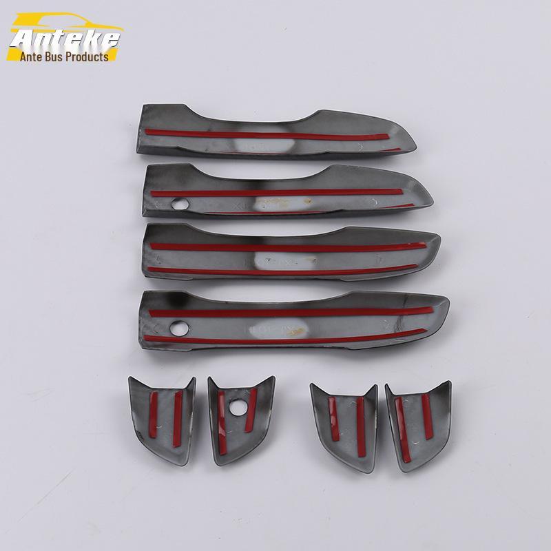 19 Lingpai Car Door Handle Decoration Strip: Armrest Buckle & Handshake Sticker