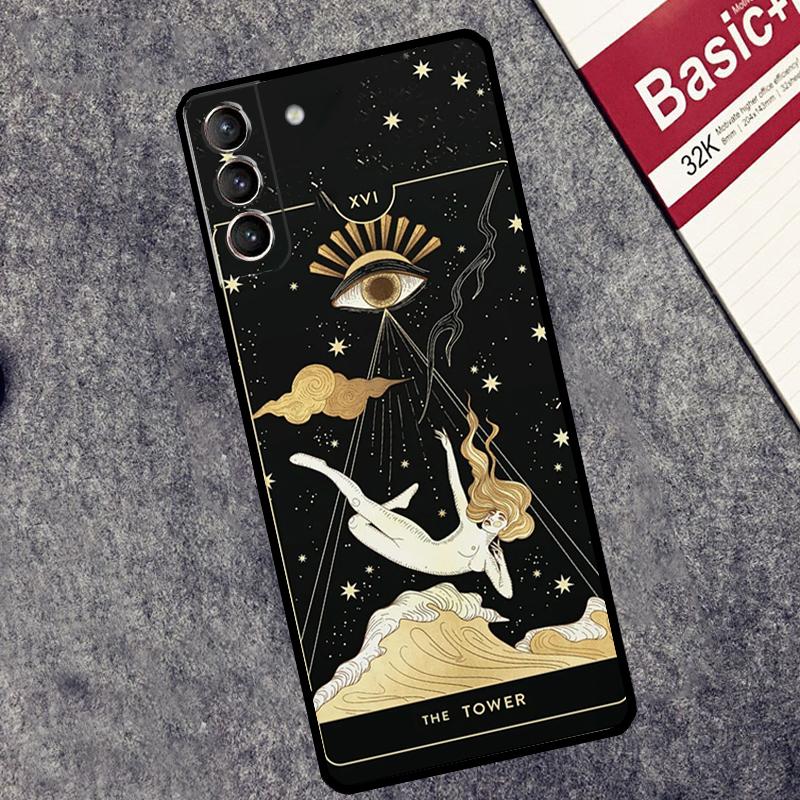 Чехол-кошелек со знаком зодиака и картами Таро для Samsung Galaxy S24 S23 S22 S21 Plus Ultra Note 20 S9 S10 Note 10 S20 S21 FE
